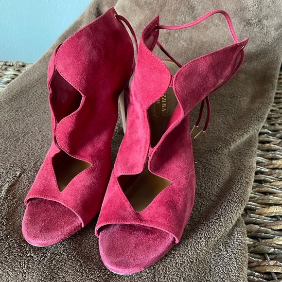 Aquazzura Red Leather Heels - Picture 2 of 4